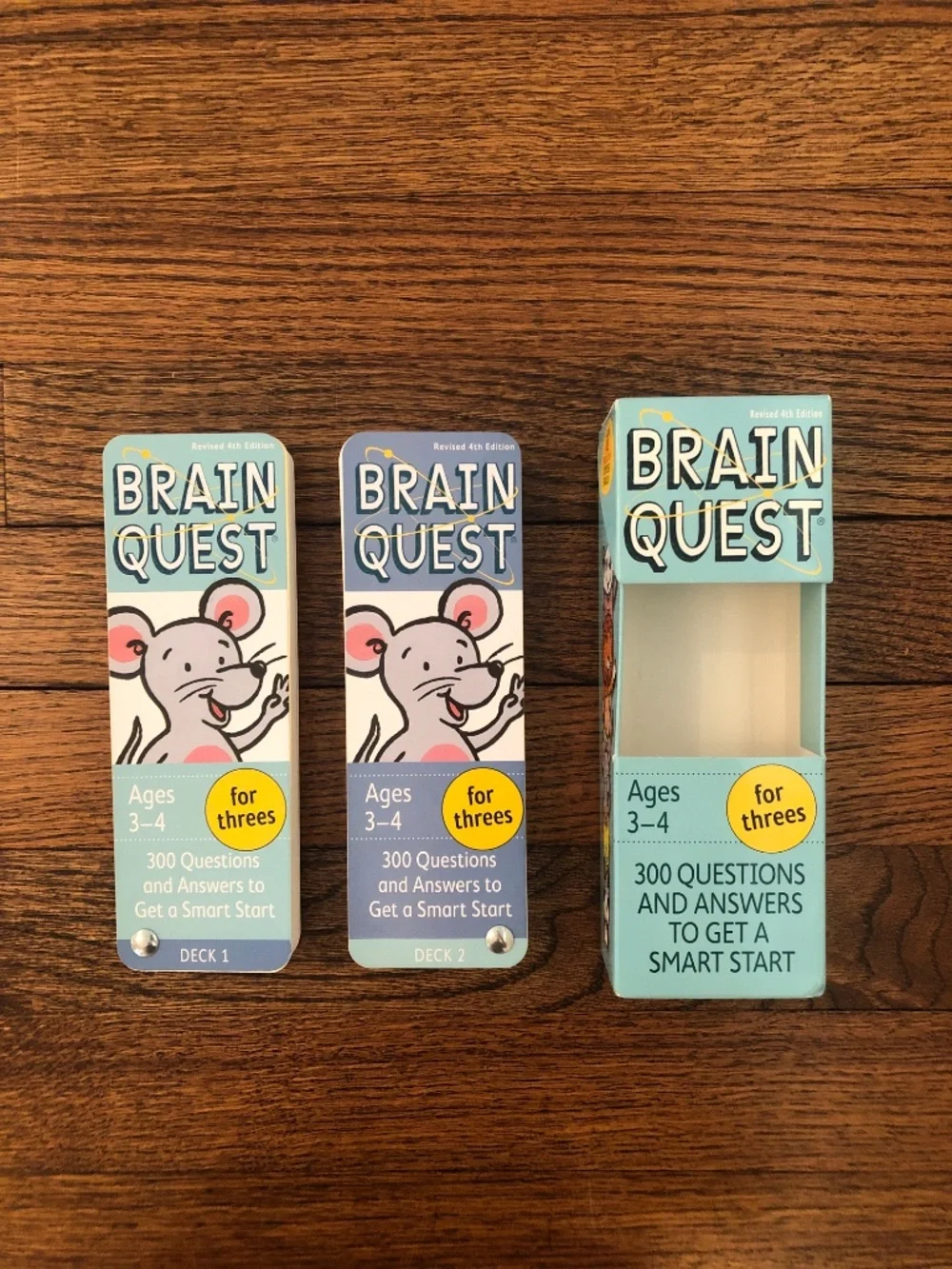 Brain Quest Question & Answer Cards, My First (Ages 2-3) & For Threes (Ages 3-4)